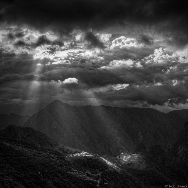 Sunbeams Illuminate Machu Picchu