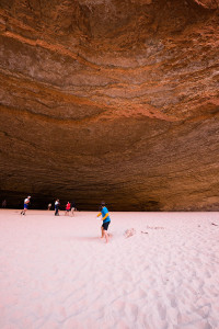 Playing Frisbee in Redwall Cavern